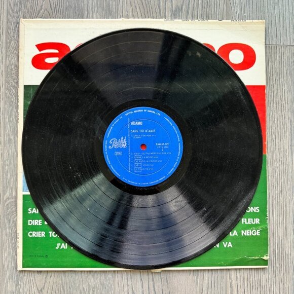 Vintage Salvatore Adamo Vinyl Record Sans Toi M’Amie 1963-1964 Chanson Française - Picture 4 of 5